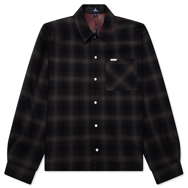 Represent Bonded Reversible Check Shirt Nero