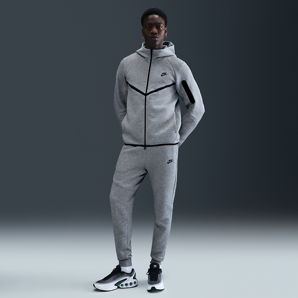 Nike Tech Full-Zip Windrunner Hoodie Dark Grey Heather