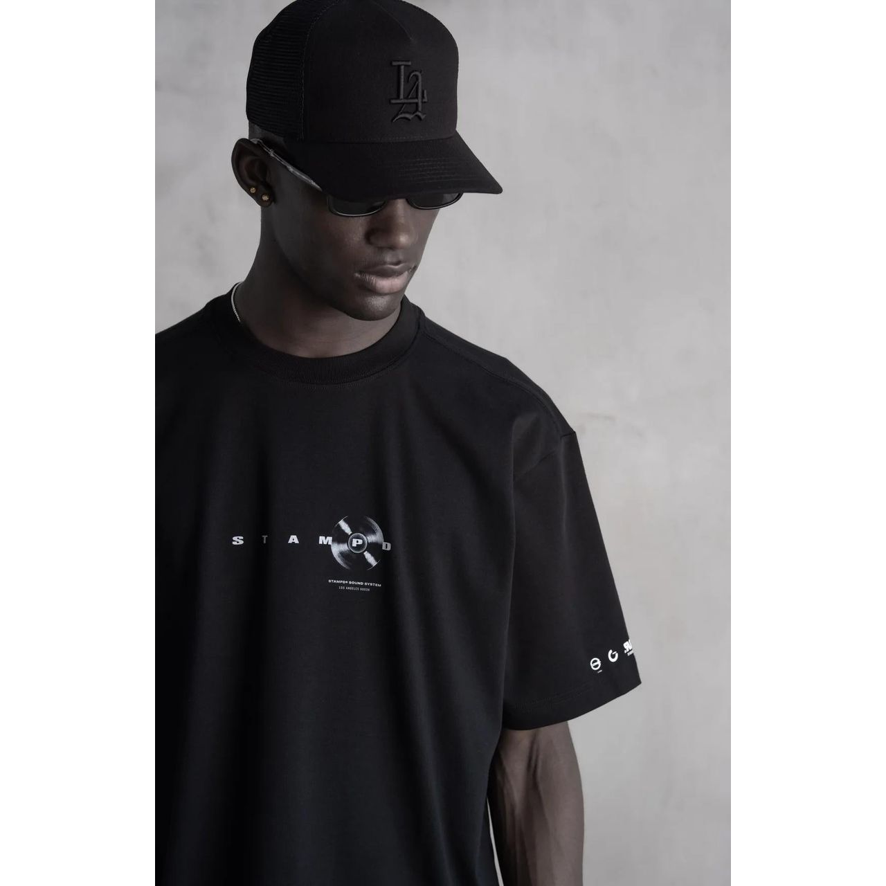 Stampd Sound System Vinyl Relaxed Tee Black