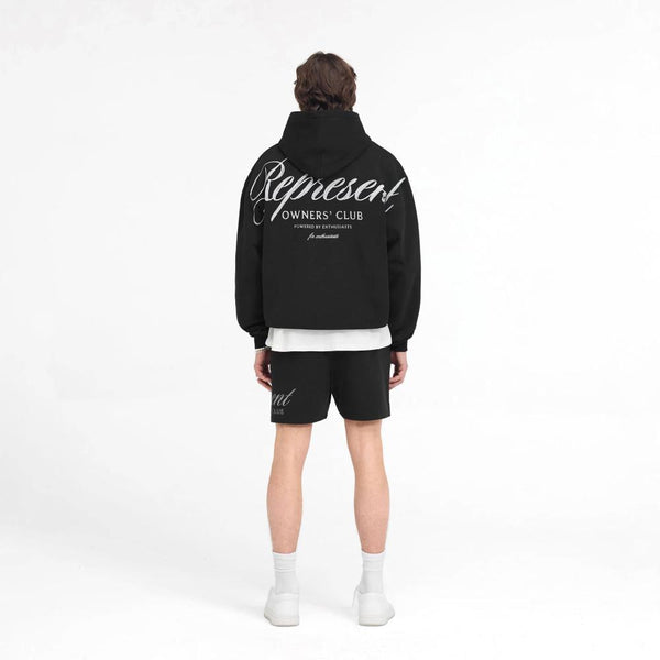 Represent Owners Club Script Hoodie Black