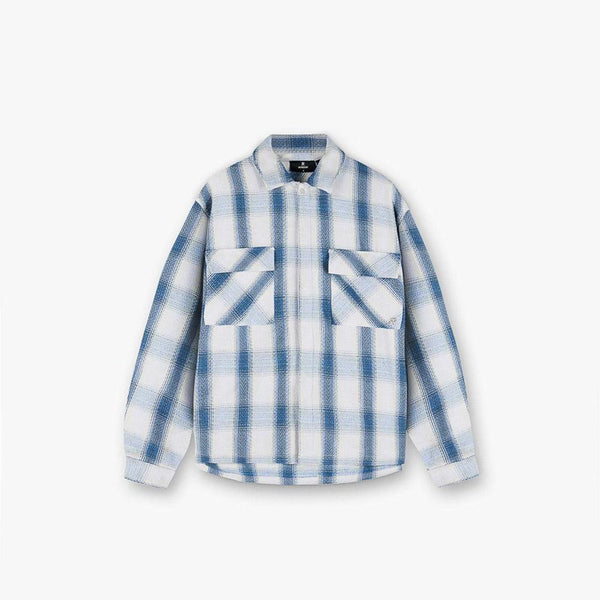 Represent Season Flannel Shirt Mid Blue