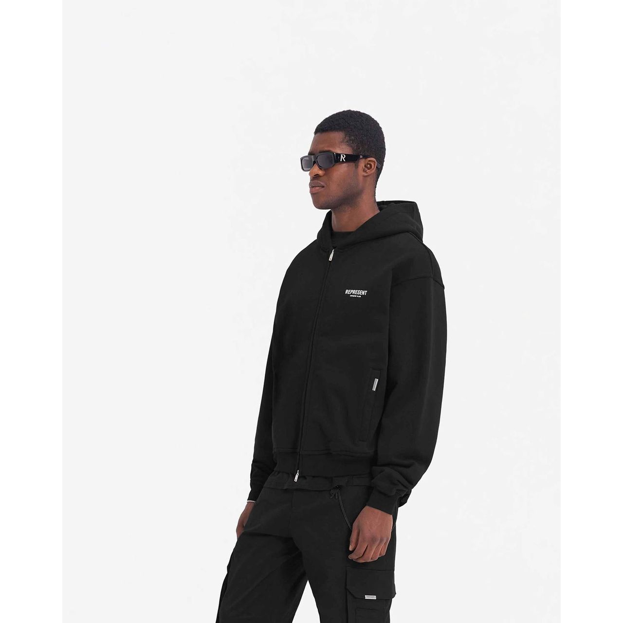 Represent Owners Club Zip Hoodie Black