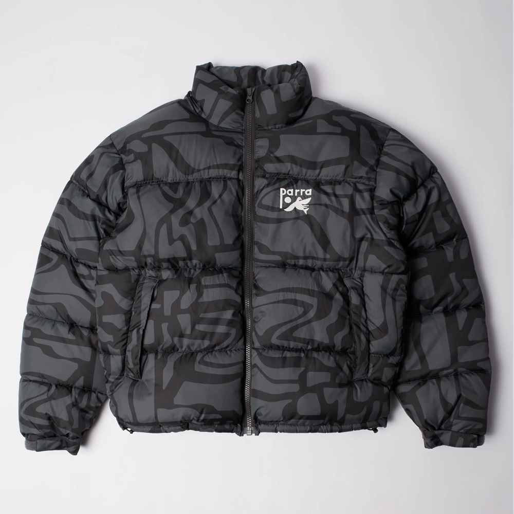 Parra Broken FTP Puffer Jacket Black