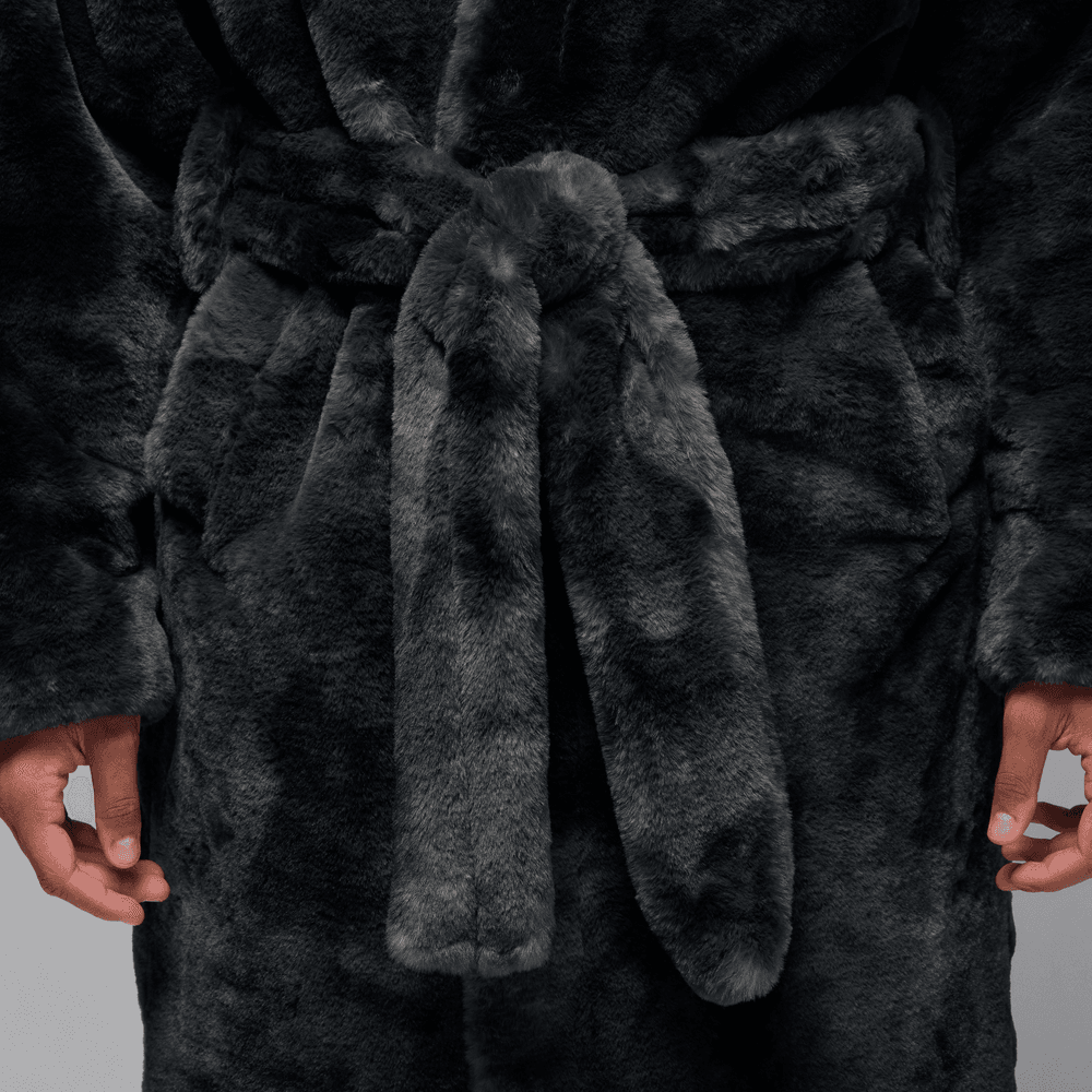 Jordan Brooklyn Fur Robe Thunder Grey