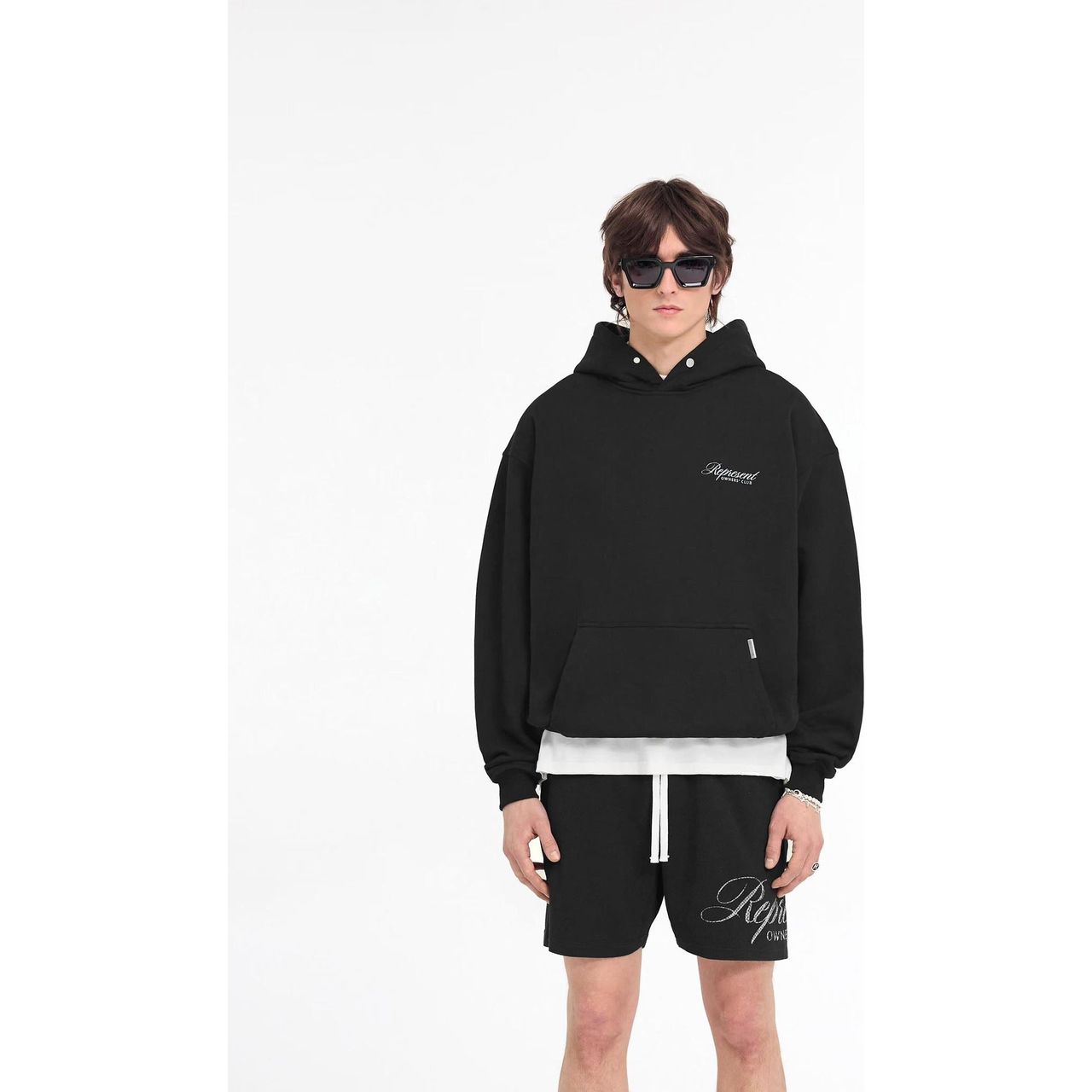 Represent Owners Club Script Hoodie Black