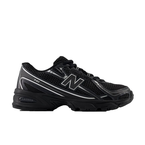 New Balance 740 GS Black Silver Metallic