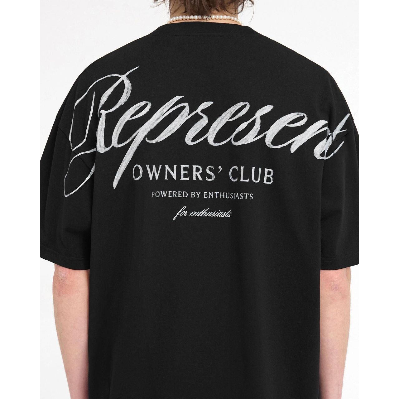 Represent Owners Club Script Tee Black