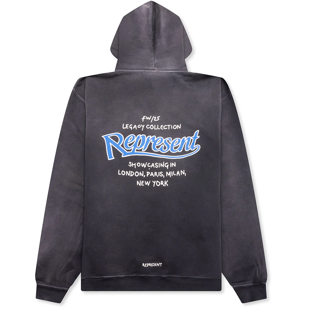 Represent Showcasing Hoodie Stained Black