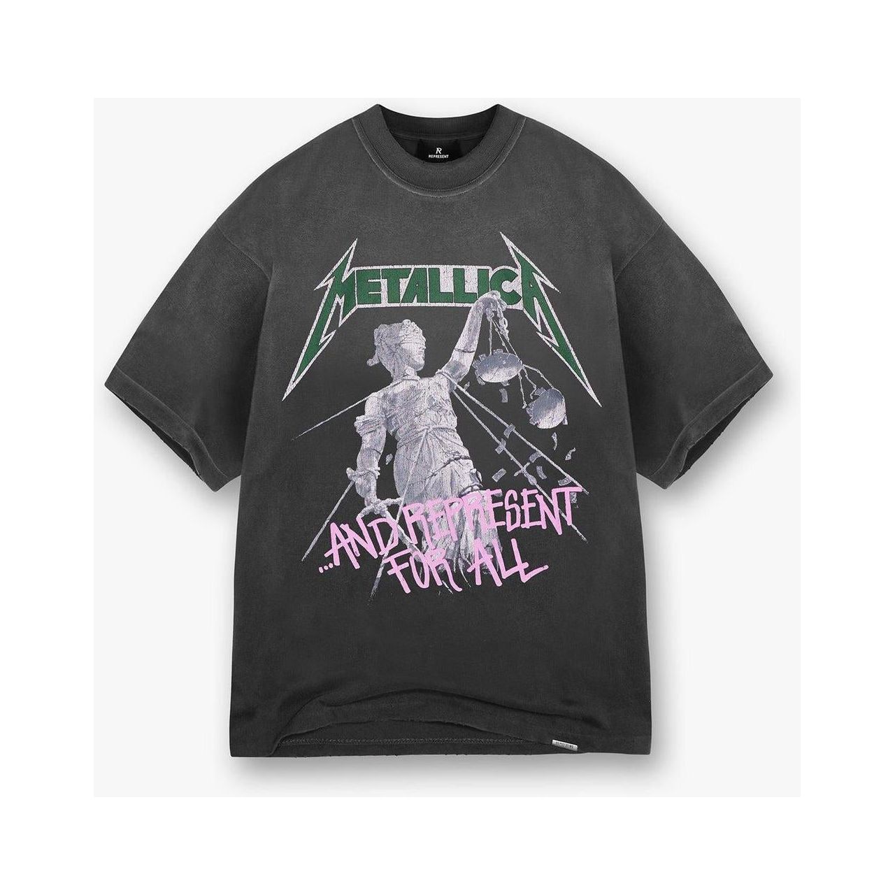 Represent Metallica Justice SS Tee Stained Black