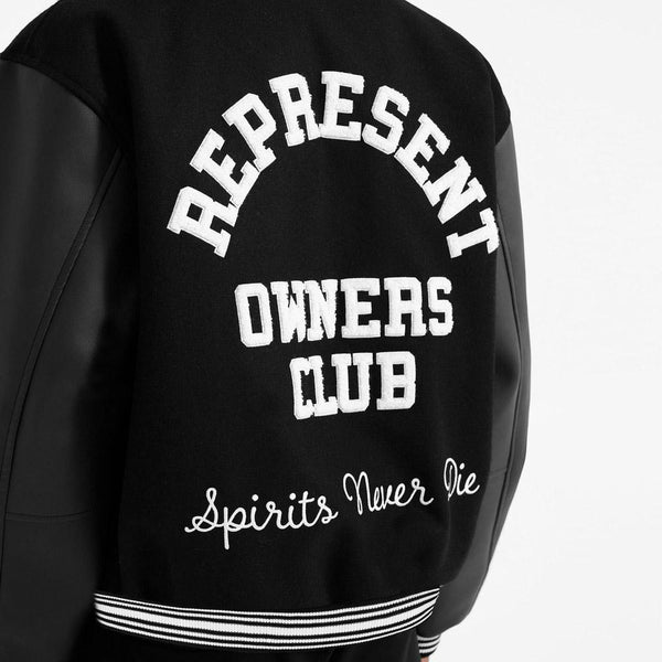 Represent Owners Club Varsity Jacket Black