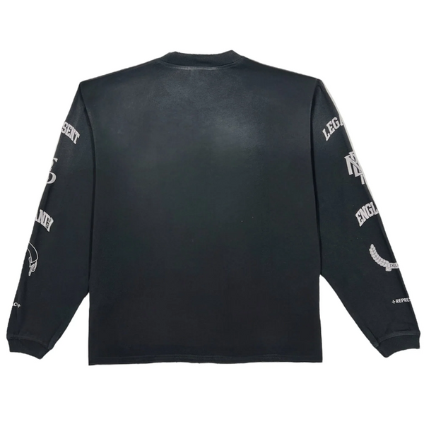 Represent Legacy Crest LS Tee Stained Black