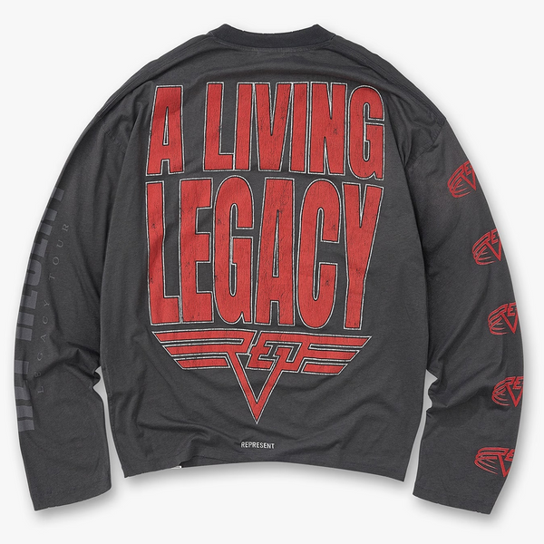 Represent Living Legacy Tour LS Tee Sun Fade Grey