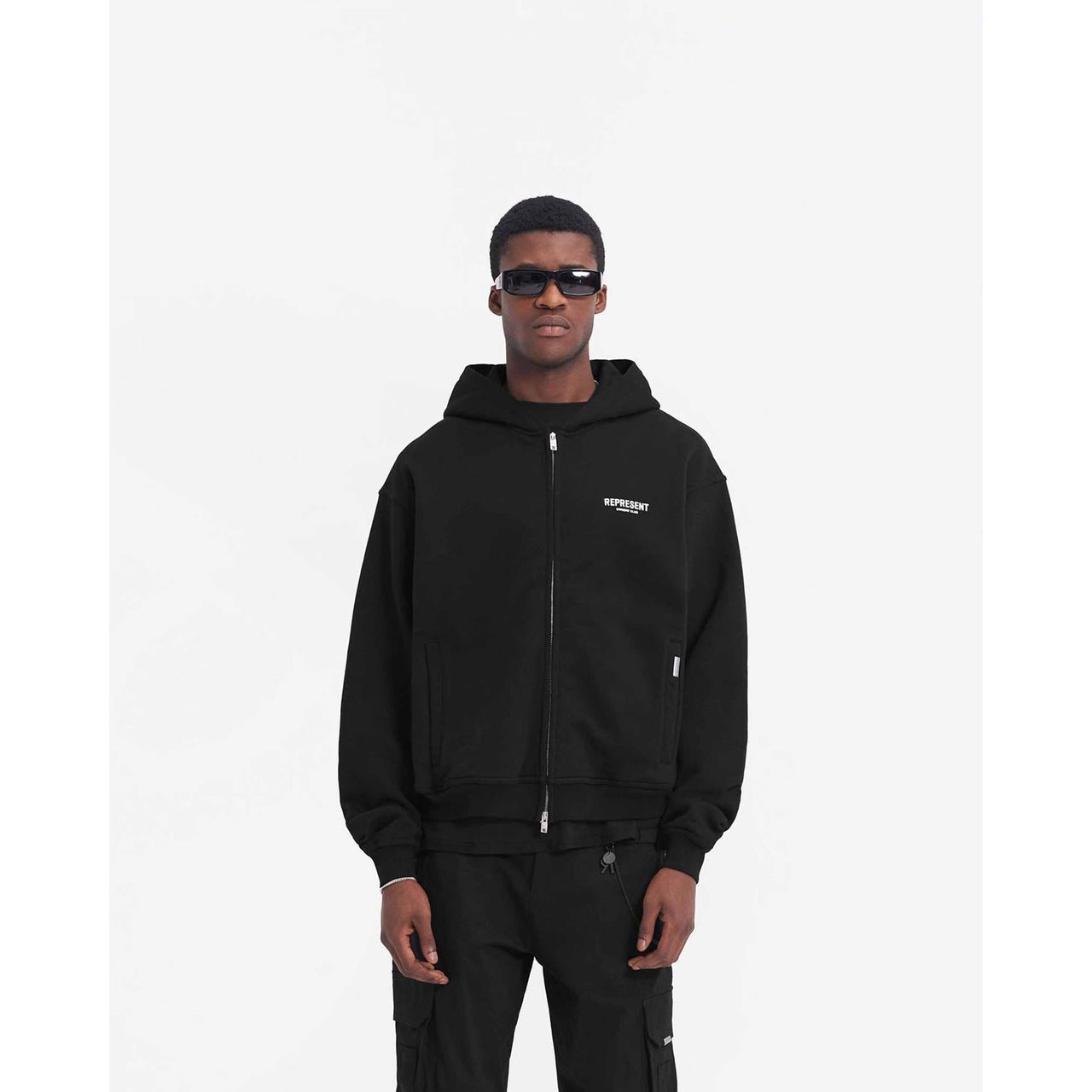 Represent Owners Club Zip Hoodie Black