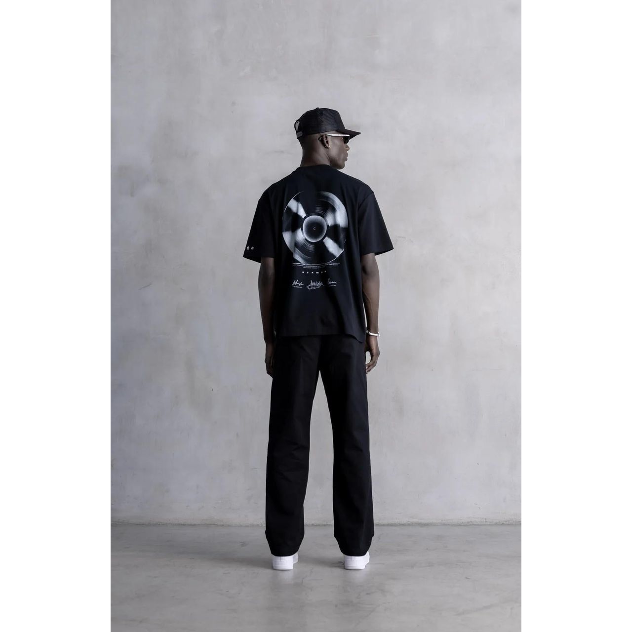 Stampd Sound System Vinyl Relaxed Tee Black