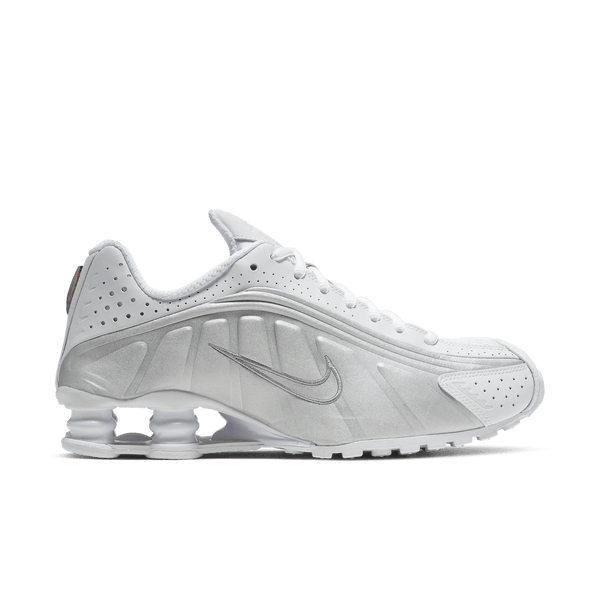 Women's Nike Shox R4 White Metallic Silver