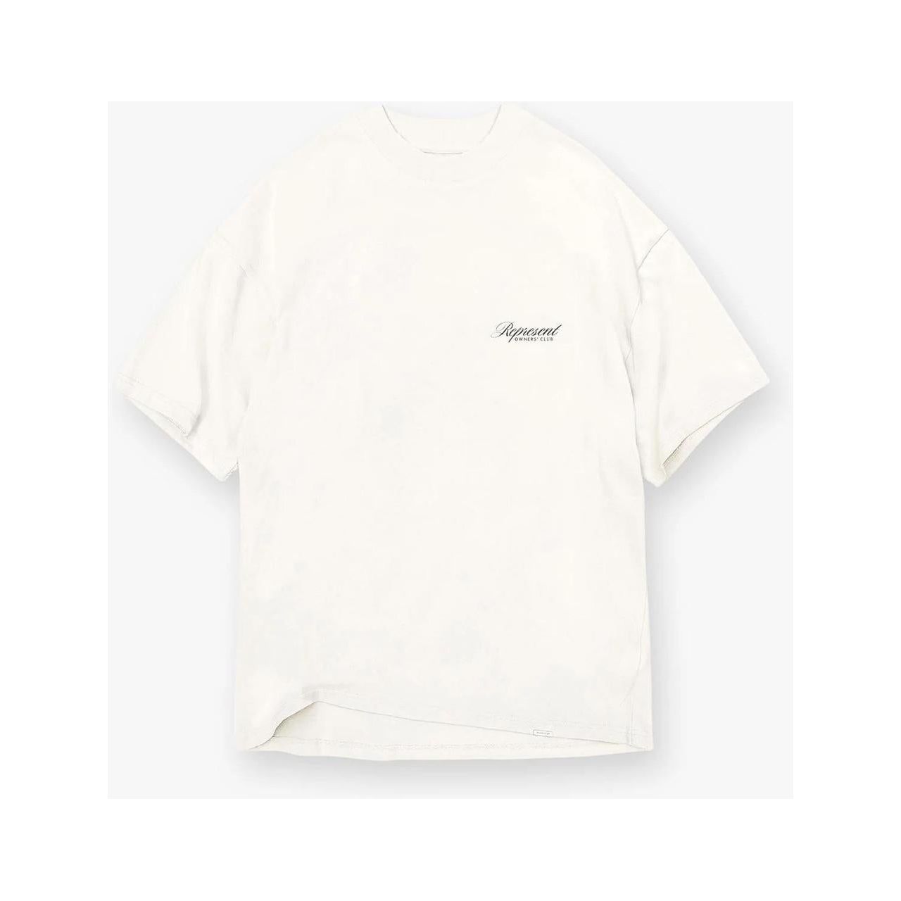 Represent Owners Club Script Tee Flat White