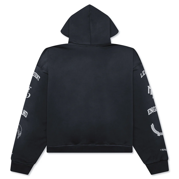 Represent Legacy Crest Hoodie Stained Black